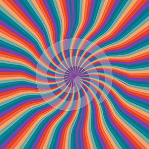 Pulsing fiery spirals. Spin illusion