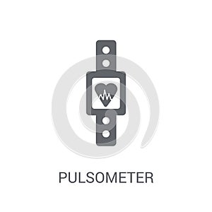 Pulsometer icon. Trendy Pulsometer logo concept on white background from Gym and Fitness collection photo