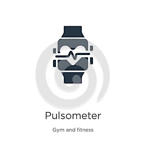Pulsometer icon vector. Trendy flat pulsometer icon from gym and fitness collection isolated on white background. Vector photo