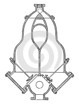 Pulsometer from Steam Engine vintage illustration photo