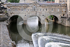 Pulteney Bridge in Bath England