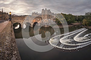 Pulteney Bridge in the Evening, Bath, Somerset, United Kingdom