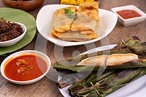 Pulut Panggang or grilled glutinous rice and murtabak