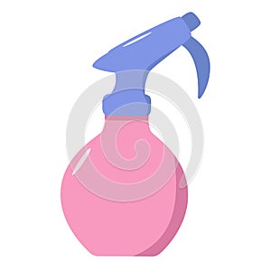 Pulverizator for spraying water cartoon doodle style. Vector web spray icon for household, hairdressing and gardening use. The