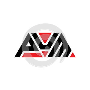 PUM triangle letter logo design with triangle shape. PUM triangle logo design monogram. PUM triangle vector logo template with red