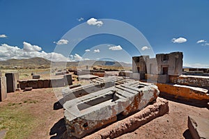 Pumapunku. Tiwanaku archaeological site. Bolivia photo