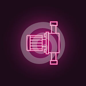 pumb icon. Elements of Manufacturing in neon style icons. Simple icon for websites, web design, mobile app, info graphics