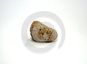 Pumice rock isolated on white background.