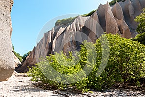 Pumice rock outcrops. Kuthin bata, Kronotsky Reserve, Kamchatka Peninsula