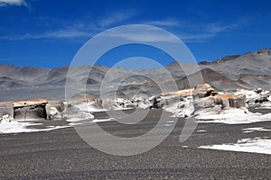 Pumice stones at Campo de Piedra Pomez, Catamarca, Argentina photo