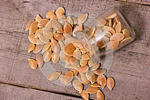 Pumkin seeds pile