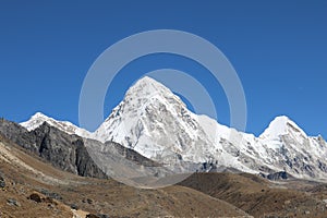 Pumori, meaning `the Mountain Daughter` in Sherpa language
