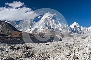 Pumori mountain and Khumbu glacier, Everest region