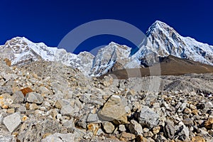 Pumori mountain peak