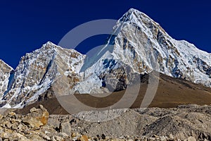 Pumori mountain peak