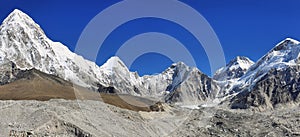 Pumori, Nuptse and Lhotse peaks views, Nepal