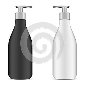 Pump Dispenser Bottle. Cosmetic Package. Plastic