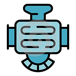 Pump irrigation icon vector flat