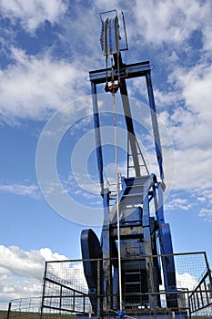 Pump jack closeup from the front