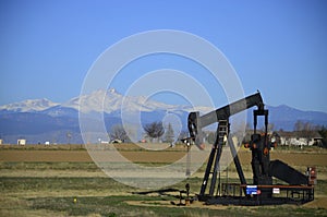 Pump Jack and Longs Peak