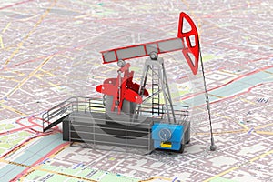 Pump Jack Oil Crane 3d rendering