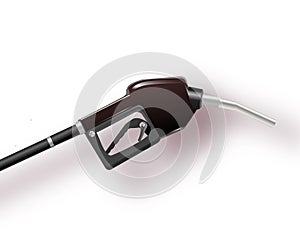 Pump nozzle for refueling gas on white background.gasoline pump 3d render.