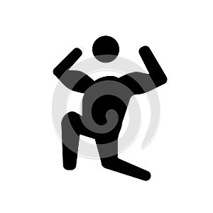 pumped human icon. Trendy pumped human logo concept on white background from Feelings collection