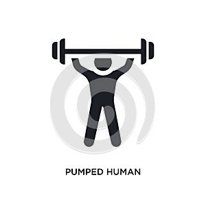 pumped human isolated icon. simple element illustration from feelings concept icons. pumped human editable logo sign symbol design