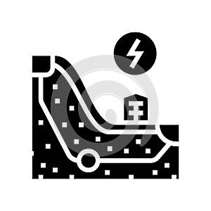 pumped hydro energy glyph icon vector illustration
