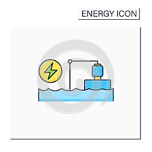 Pumped storage station color icon