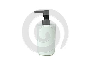 Pumper soap bottle isolated on white background