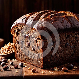 pumpernickel bread freshly baked bread, food staple for meals