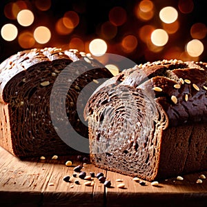 pumpernickel bread freshly baked bread, food staple for meals