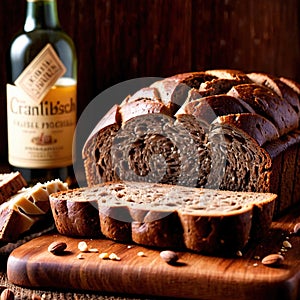 pumpernickel bread freshly baked bread, food staple for meals