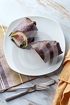 Pumpernickel Bread Sandwich Wrap