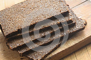 Pumpernickel bread slices