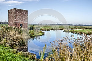 Pumping station by a creek