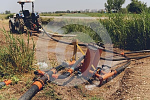 The pumping station where water is pumped