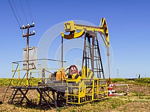 Pumping unit as the oil pump installed on a well