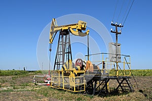 Pumping unit as the oil pump installed on a well