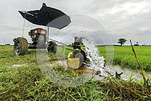 Pumping water into the fields