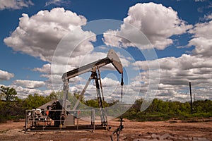 Pumpjack Oil Pump Fracking Equipment Natural Resource Extraction photo