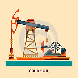 Pumpjack and Working Oil Pumps and Drilling Rig, Oil Pump, Petroleum Industry