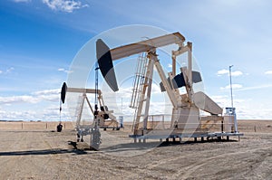 Pumpjacks in Rural Alberta, Canada