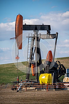 Pumpjacks working in the oil fields of Alberta