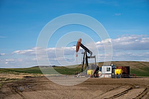 Pumpjacks working in the oil fields of Alberta