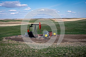 Pumpjacks working in the oil fields of Alberta