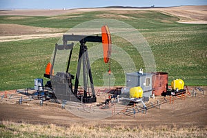 Pumpjacks working in the oil fields of Alberta