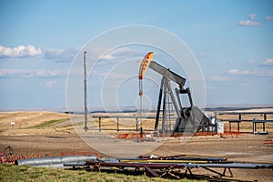 Pumpjacks working in the oil fields of Alberta
