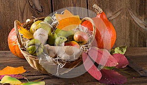 Pumpkin apfel basket photo